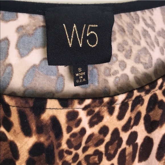 W5 Leopard Top Animal Print Cheetah Knotted Soft - Picture 2 of 6